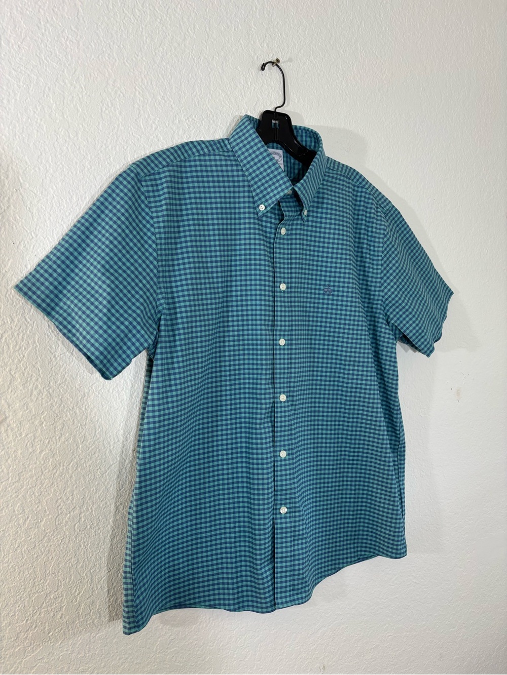 Brooks Brothers The Original Polo Shirt Short Sleeve Gingham Print Size Large - Picture 3 of 7